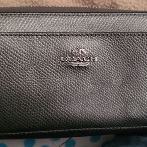 Coach Black Textured Leather Wallet